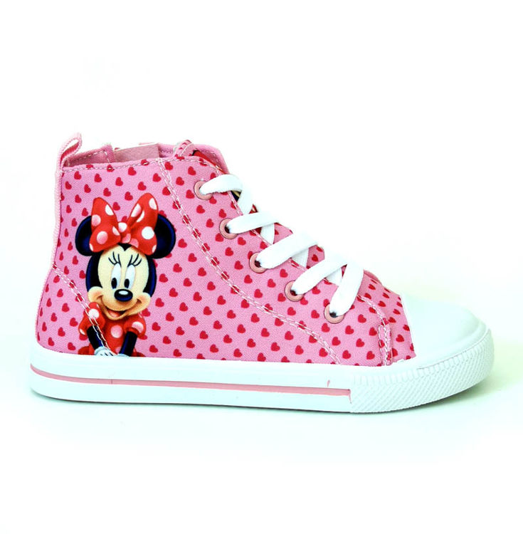Picture of D08752C GIRLS DISNEY MINNIE MOUSE HIGH TOP SHOES WITH LACE